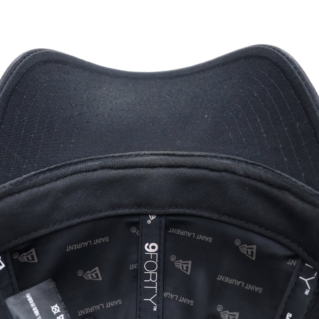 SAINT LAURENT PARIS(サンローランパリ) ×NEW ERA YSL 9FORTY ニューエラ モノグラム キャップ 帽子 ブラック 687687 YCL36