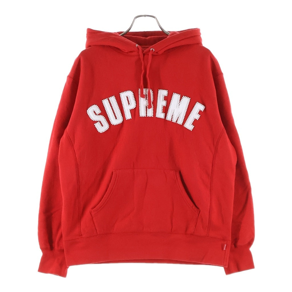SUPREME(シュプリーム) 21AW Pearl Logo Sweatshirt パールロゴ プルオーバー長袖スウェットパーカー フーディ レッド