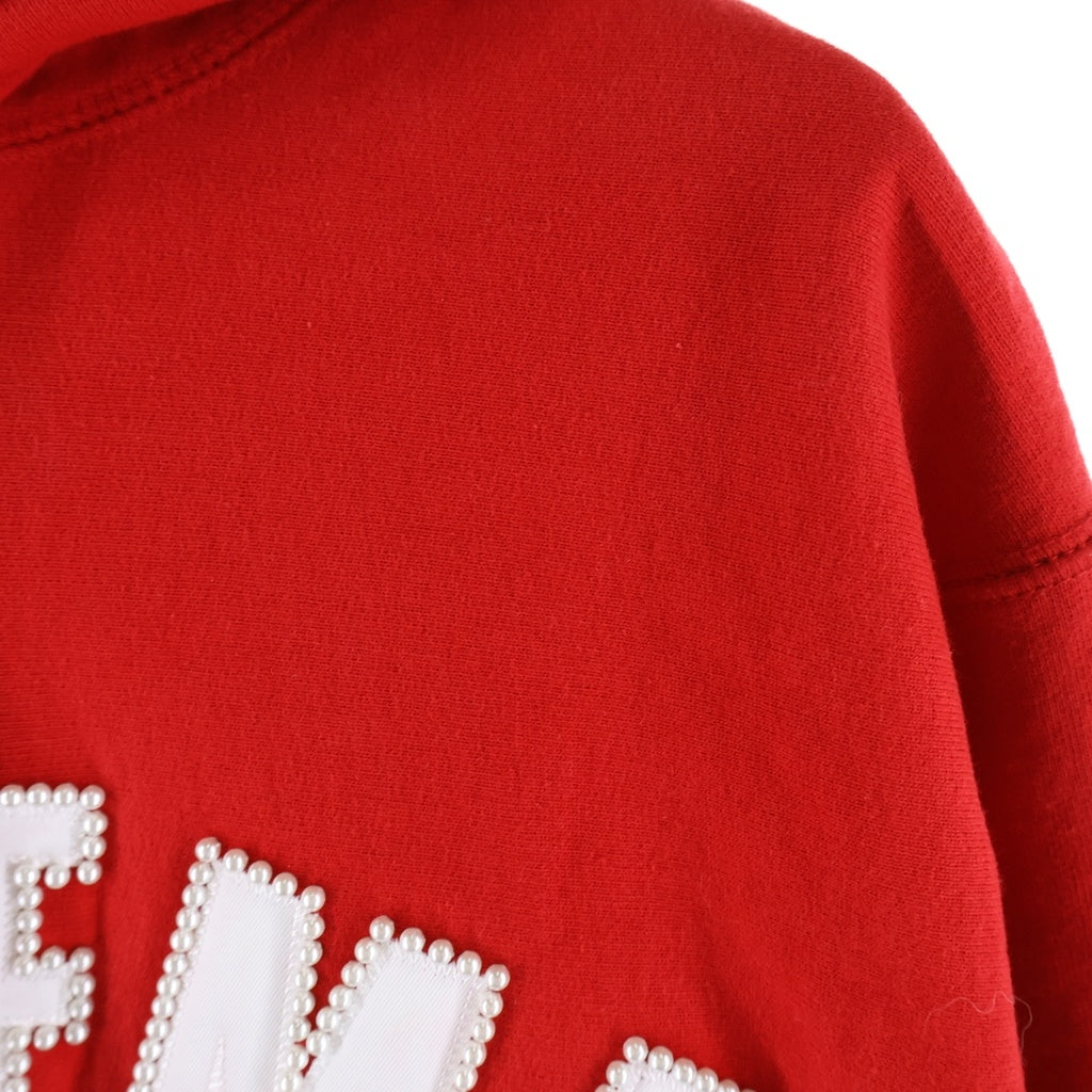 SUPREME(シュプリーム) 21AW Pearl Logo Sweatshirt パールロゴ プルオーバー長袖スウェットパーカー フーディ レッド