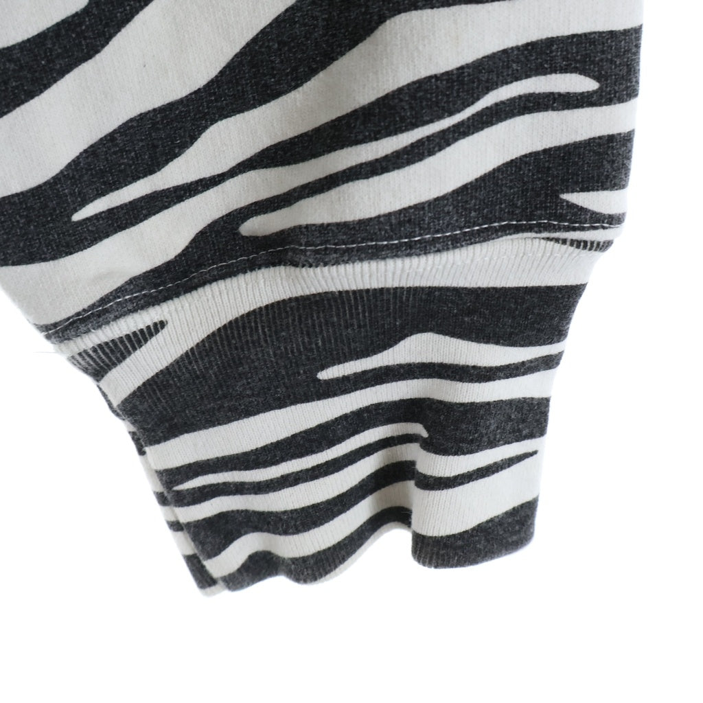 SUPREME(シュプリーム) 22AW Box Logo Crewneck Zebra ゼブラ柄 ボックスロゴ クルーネック長袖スウェットトレーナー ブラック/ホワイト