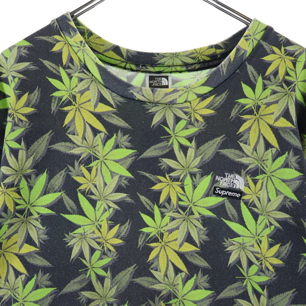 SUPREME(シュプリーム) 23AW ×THE NORTH FACE Leaf S/S Top NT52303I ザノースフェイス リーフショートスリーブトップ プリント半袖Tシャツ ホワイト/グリーン