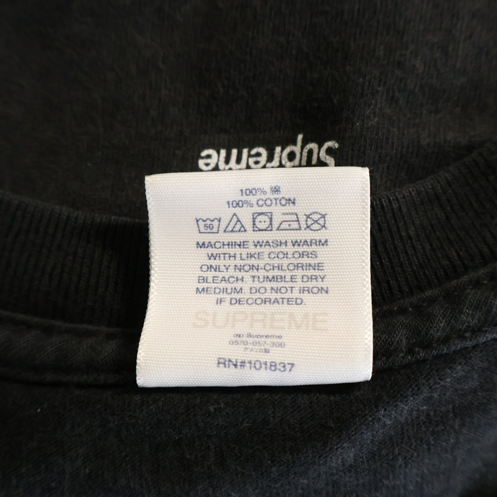 SUPREME(シュプリーム) 22AW PiL TEe パイル クルーネック半袖Tシャツカットソー ブラック