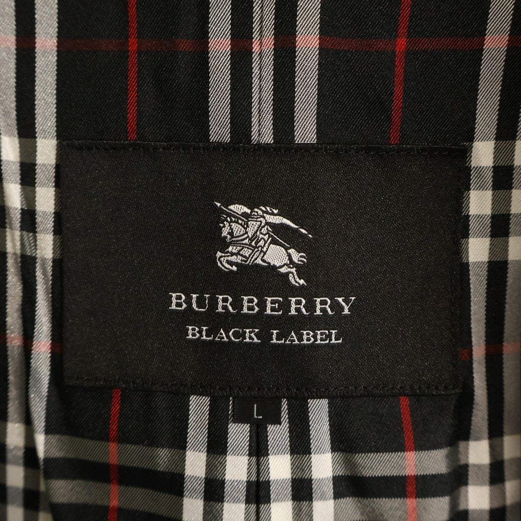 BURBERRY BLACK LABEL(バーバリー ブラックレーベル) ウール混 トレンチコート ブラック BMC68-705-09