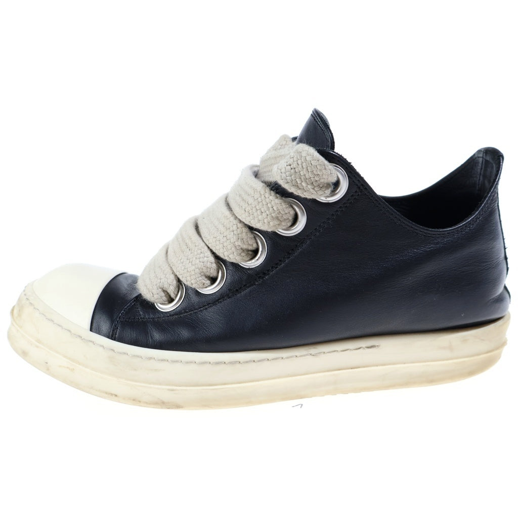 Rick Owens(リックオウエンス) JUMBO LACED LOW SNEAKS ジャンボレース ラモーンズ レザー ローカットスニーカー ブラック