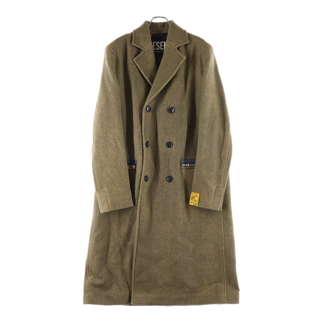 DIESEL(ディーゼル) W-OUT-NEW JACKET ウールチェスターコート ブラウン A07021