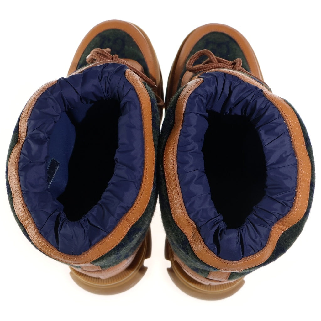 GUCCI(グッチ) LOGO ANCLE BOOTS ロゴアンクル厚底ブーツ ブラウン