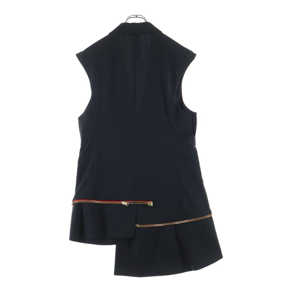 Ground Y(グラウンドワイ) 18AW T-W Gabardine Cloak Docking Jacket ギャバジン クローク ドッキング ジャケット ブラック GV-J05-100