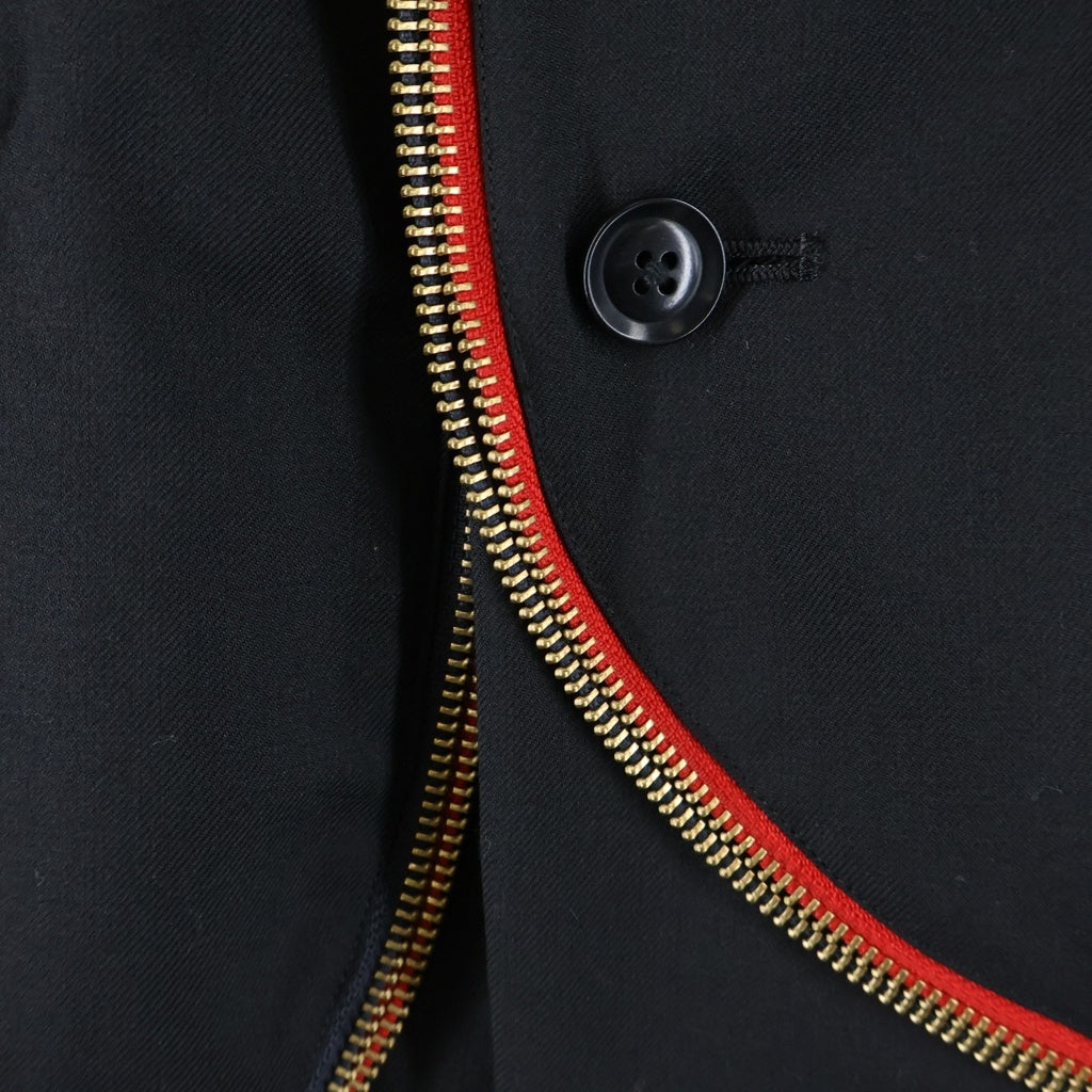 Ground Y(グラウンドワイ) 18AW T-W Gabardine Cloak Docking Jacket ギャバジン クローク ドッキング ジャケット ブラック GV-J05-100