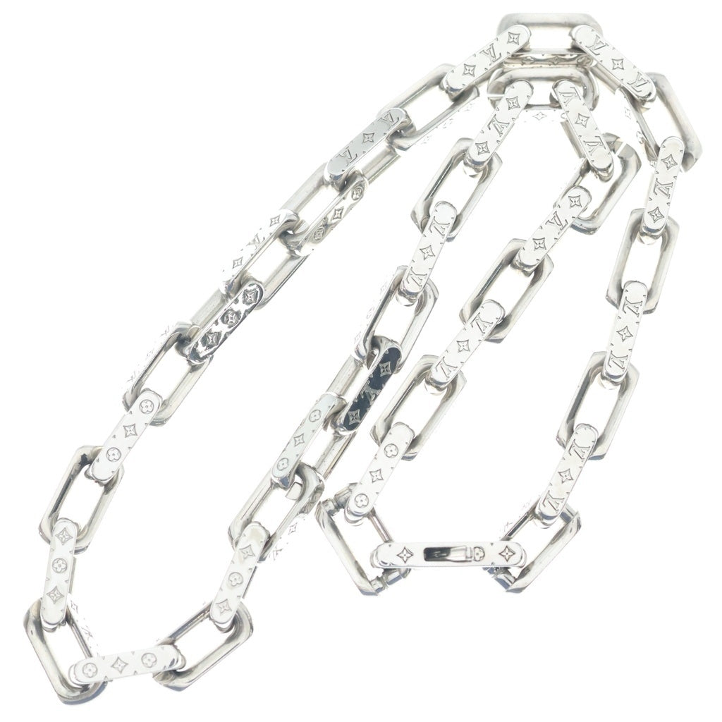LOUIS VUITTON(ルイヴィトン) コリエ チェーン モノグラム ネックレス シルバー M64196 レディース