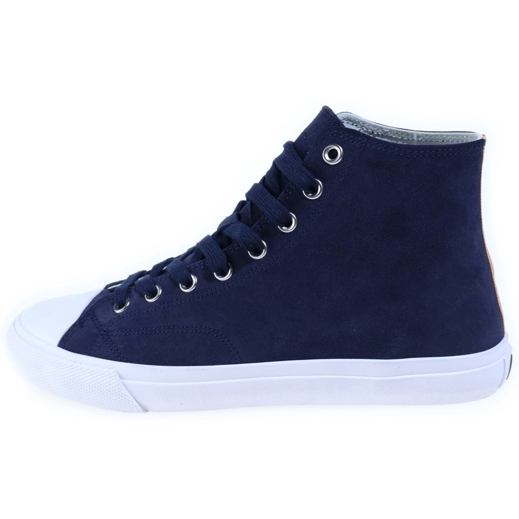 Paul Smith(ポールスミス) Caver Srraiped Grosgrain Trimmed Suede Higi Top Sneakers カーバー ストライプド グログラン トリムド スエード ハイトップ スニーカー ネイビー