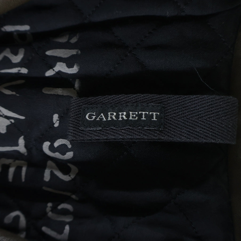 GARRETT(ギャレット) 裏地キルティング ラムレザー ダブルライダースジャケット ブラウン 1544