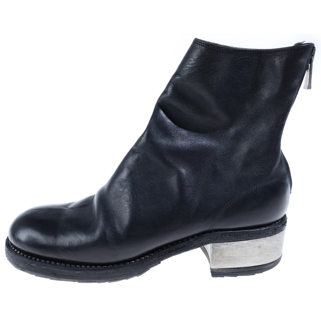 GUIDI(グイディ) HORSE FULL GRAIN ZIP IRON BOOT 796ZI ホース フル グレイン バックジップ アイアン ブーツ ブラック