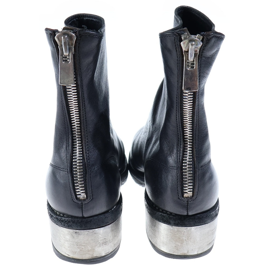 GUIDI(グイディ) HORSE FULL GRAIN ZIP IRON BOOT 796ZI ホース フル グレイン バックジップ アイアン ブーツ ブラック