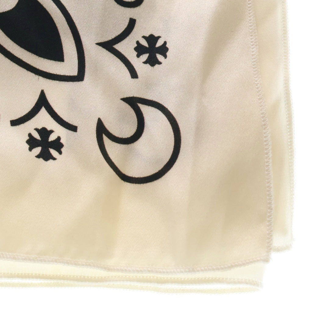 CHROME HEARTS(クロムハーツ) ペイズリー柄 CHプラスシルクバンダナ スカーフ ホワイト