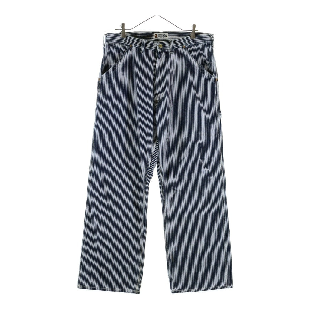 A BATHING APE(アベイシングエイプ) HICKORY DENIM PAINTER PANTS ヒッコリー デニムペインターパンツ ブルー