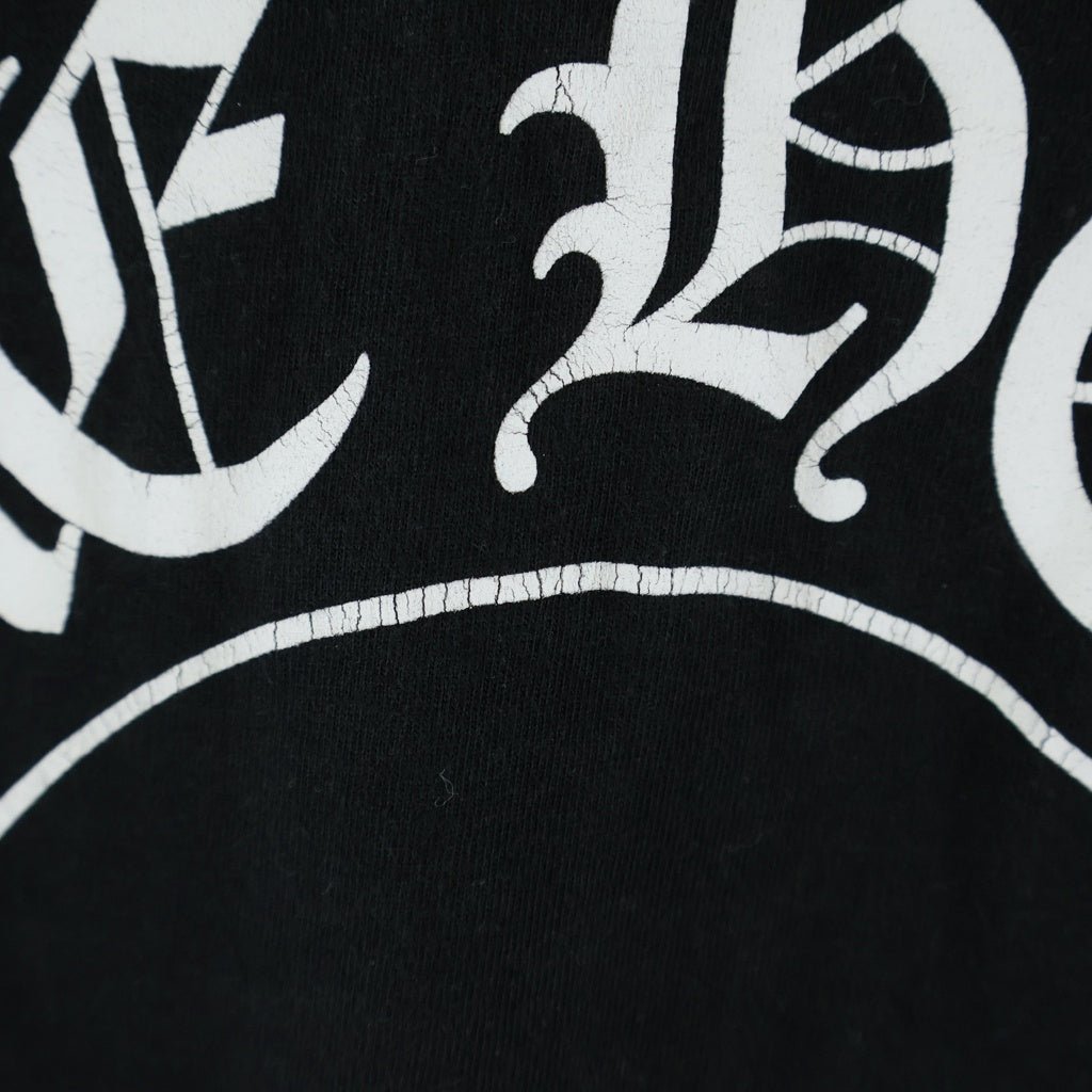 CHROME HEARTS(クロムハーツ) FLRL CRS HORSESHOE LS TEE アームフローラルクロス バックホースシュー クルーネック長袖Tシャツカットソー ブラック