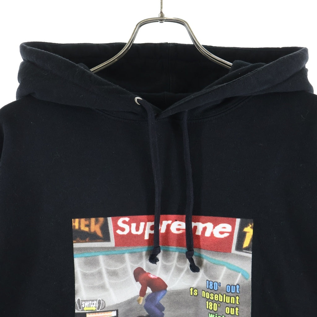 SUPREME(シュプリーム) 21AW ×Thrasher Hooded Sweatshirt スラッシャー 長袖フーディー プルオーバーパーカー ブラック