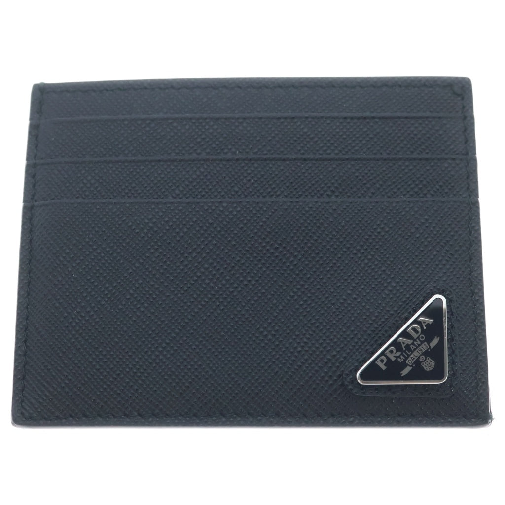 PRADA(プラダ) サフィアーノ トライアングルロゴ カードケース ブラック 2MC223