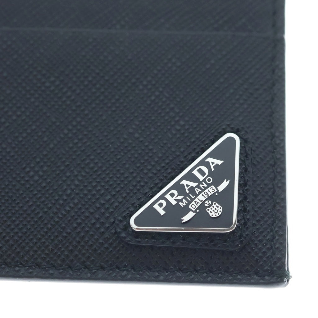 PRADA(プラダ) サフィアーノ トライアングルロゴ カードケース ブラック 2MC223