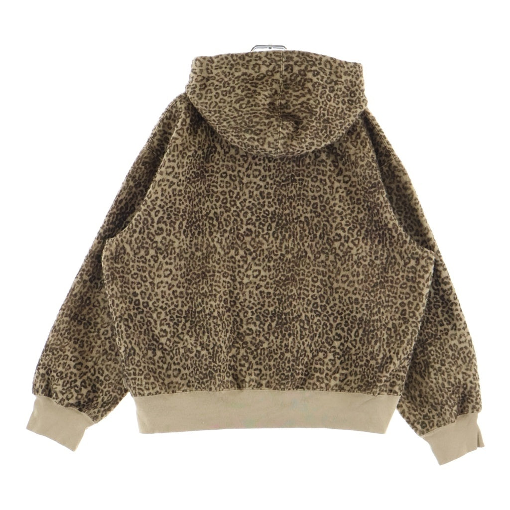 SUPREME(シュプリーム) 24AW Pilled Zip Up Hooded Sweatshirt Cheetah レオパード柄 ヒョウ柄 ジップアップフーディ パーカー ブラウン