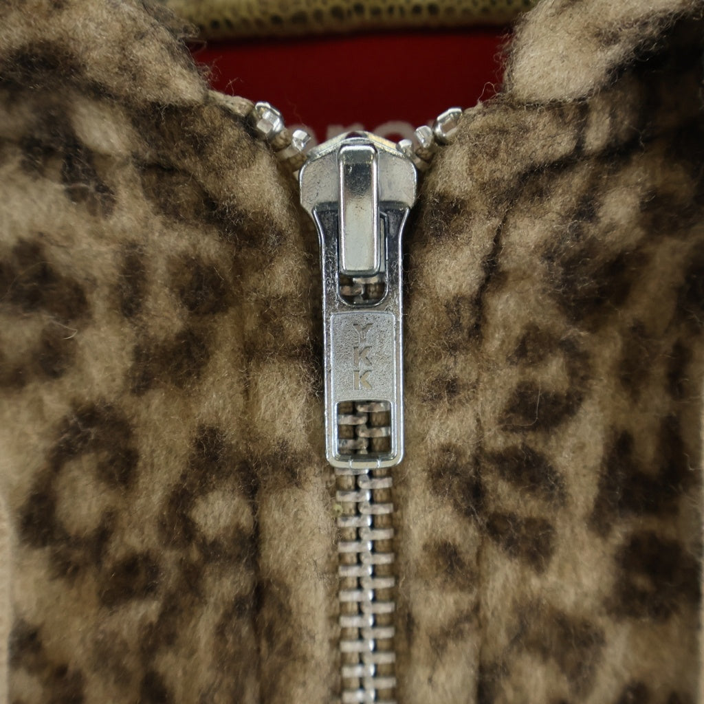 SUPREME(シュプリーム) 24AW Pilled Zip Up Hooded Sweatshirt Cheetah レオパード柄 ヒョウ柄 ジップアップフーディ パーカー ブラウン