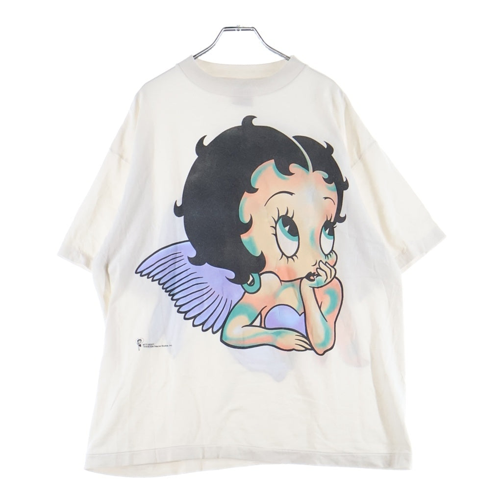 SAINT MICHAEL(セントマイケル) × Betty Boop BTY_SS T-SHIRT / ANGEL クルーネック半袖Tシャツカットソー ホワイト SM-MK1-0000-C11