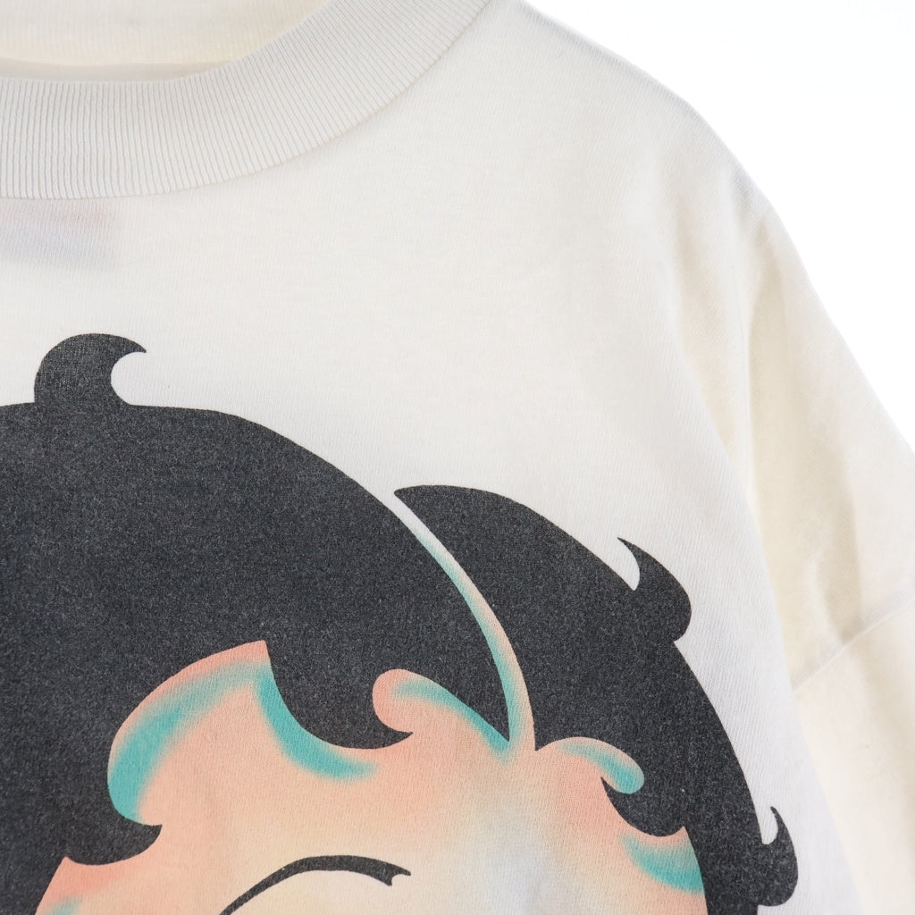 SAINT MICHAEL(セントマイケル) × Betty Boop BTY_SS T-SHIRT / ANGEL クルーネック半袖Tシャツカットソー ホワイト SM-MK1-0000-C11