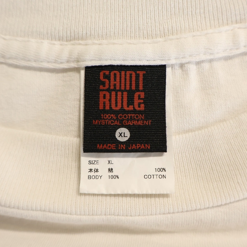 SAINT MICHAEL(セントマイケル) 時をかける少女 × GEEKS RULE 時をかける少女_SS T-SHIRT / SAINT クルーネック半袖Tシャツカットソー ホワイト SM-MK1-0000-C84