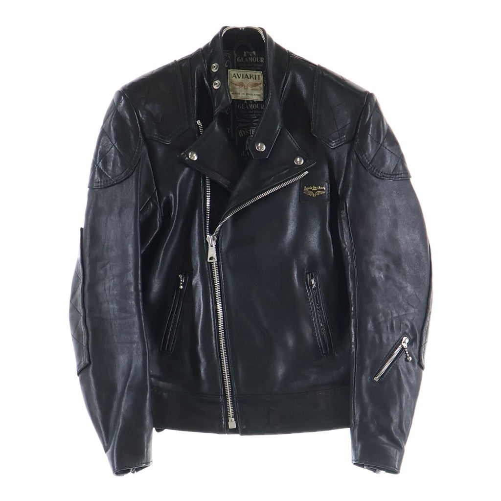 Lewis Leathers(ルイスレザー) 16SS ×HYSTERIC GLAMOUR ヒステリックグラマー Super Monza スーパーモンザ レザーダブルライダースジャケットブラック 0261LB01