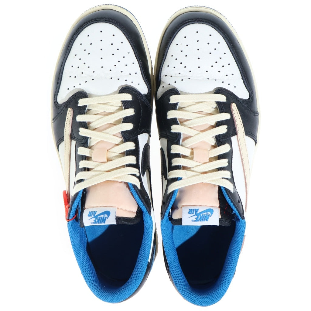 NIKE(ナイキ) ×TRAVIS SCOTT FRAGMENT DESIGN AIR JORDAN 1 LOW OG SP トラヴィススコット フラグメント エアジョーダン1 ローカットスニーカー US11/29cm ブラック/ブルー DM7866-140