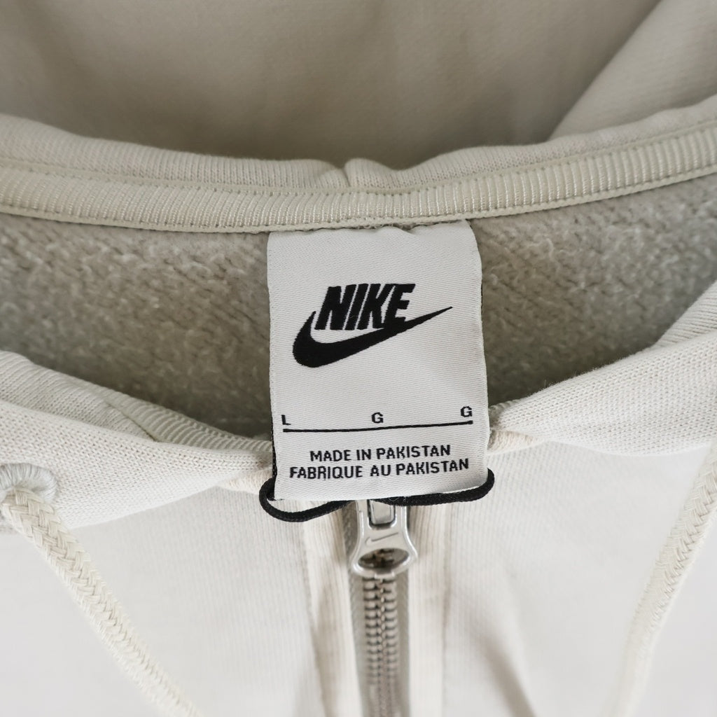 NIKE(ナイキ) 24SS ×STUSSY U NRG FZ Washed Fleece Hoodie Light Bone ステューシー ウォッシュド フリース フーディー ライトボーン ジップアップパーカー ホワイト FZ9990-072