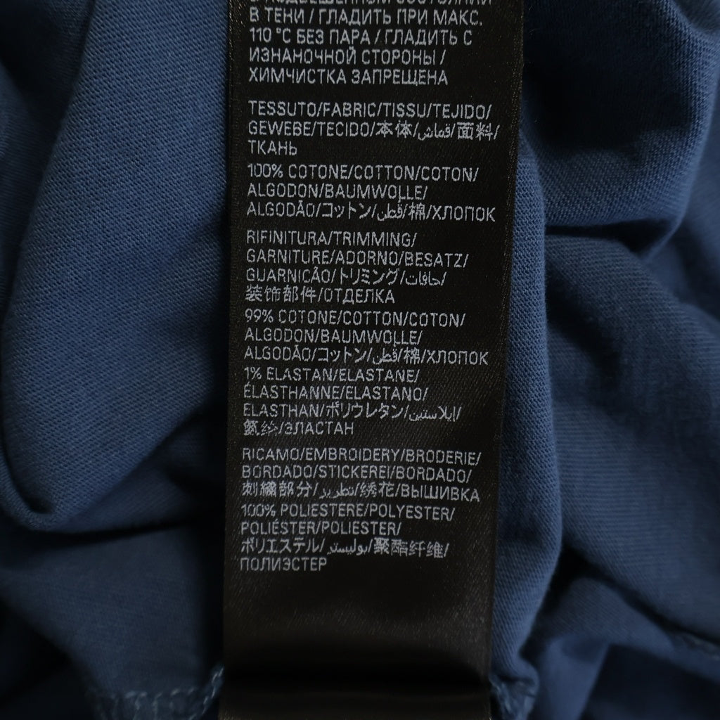 BALENCIAGA(バレンシアガ) BB Logo Tee ロゴ刺繍 クルーネック半袖Tシャツカットソー ネイビー 764235 TSVC9
