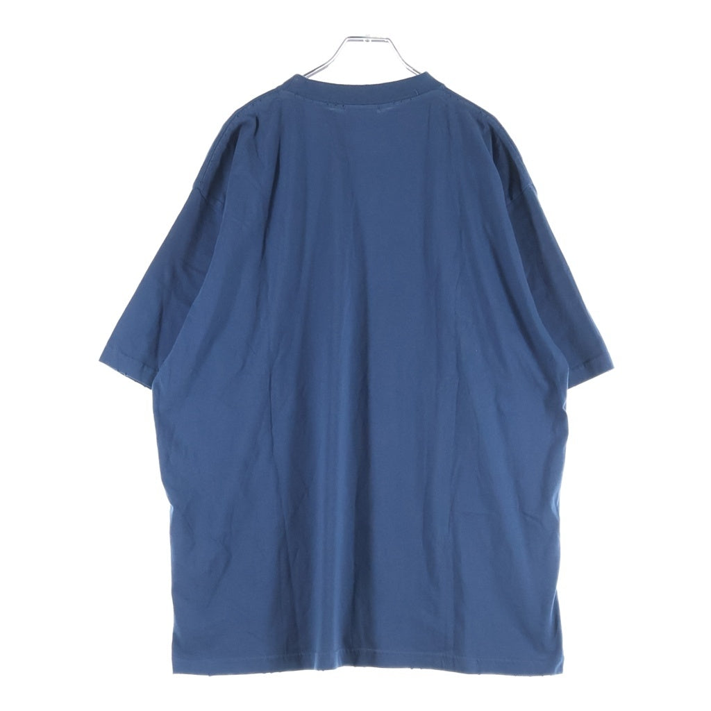 BALENCIAGA(バレンシアガ) BB Logo Tee ロゴ刺繍 クルーネック半袖Tシャツカットソー ネイビー 764235 TSVC9