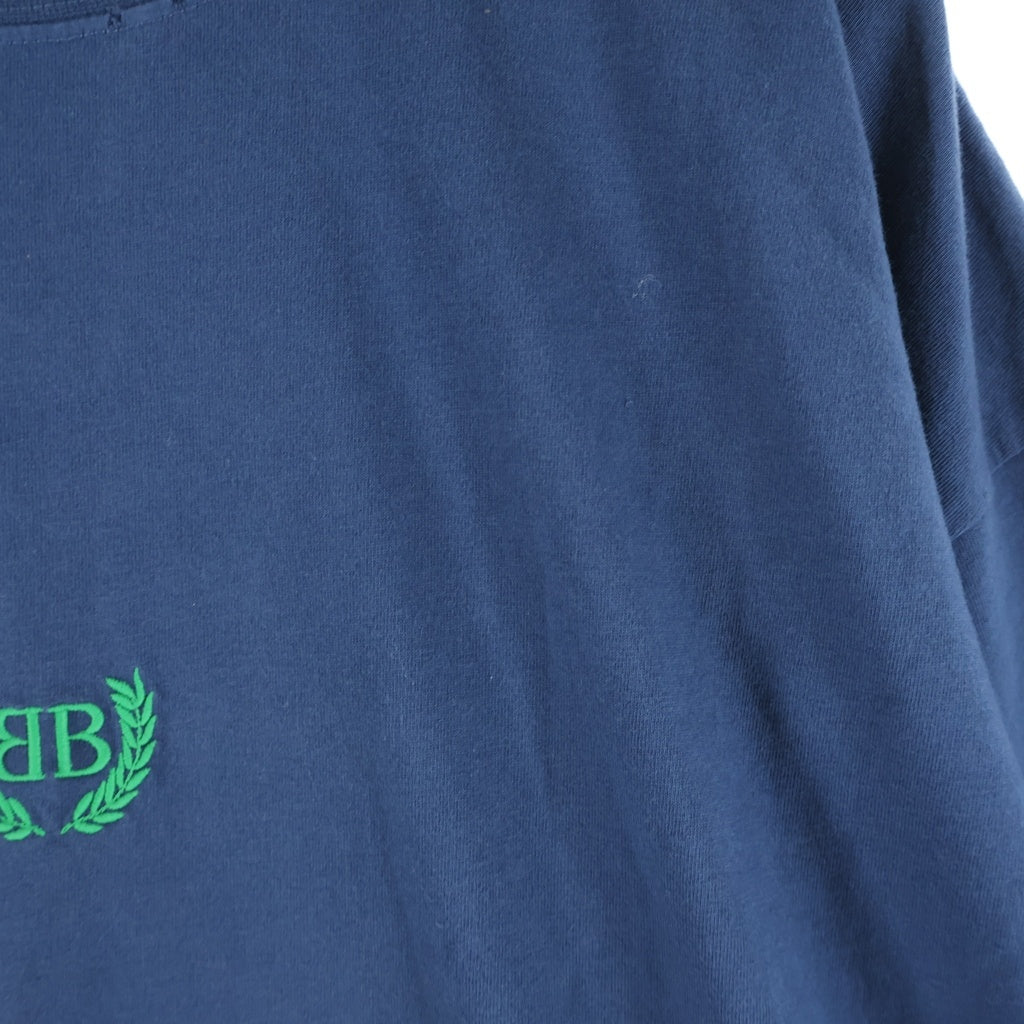 BALENCIAGA(バレンシアガ) BB Logo Tee ロゴ刺繍 クルーネック半袖Tシャツカットソー ネイビー 764235 TSVC9