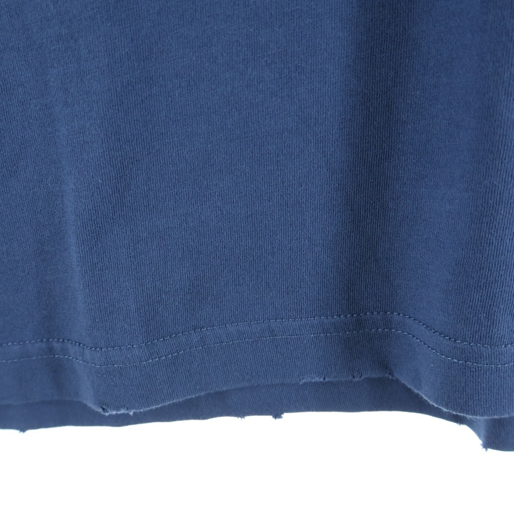 BALENCIAGA(バレンシアガ) BB Logo Tee ロゴ刺繍 クルーネック半袖Tシャツカットソー ネイビー 764235 TSVC9