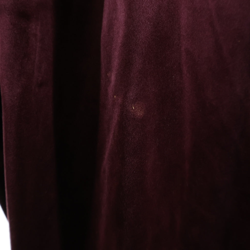 BREATH(ブレス) 25AW SCRIPT LOGO PIPING VELOUR TRACK PANTS スクリプトロゴ パイピング ベロア トラックパンツ バーガンディ BR25AW-P1003