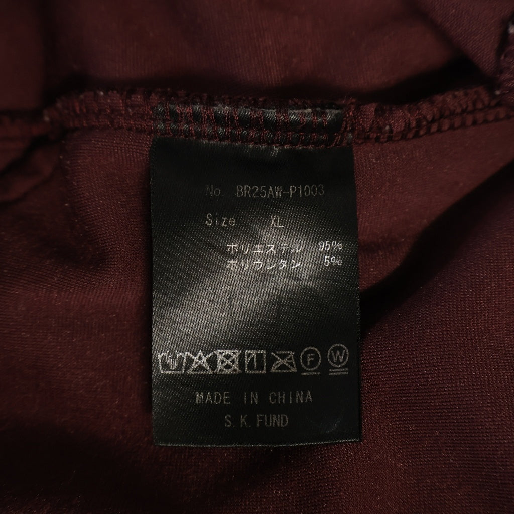 BREATH(ブレス) 25AW SCRIPT LOGO PIPING VELOUR TRACK PANTS スクリプトロゴ パイピング ベロア トラックパンツ バーガンディ BR25AW-P1003