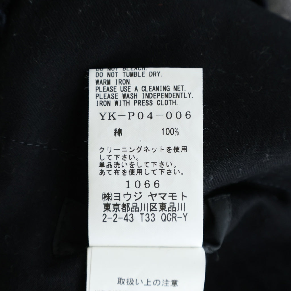 Y's(ワイズ) 26SS 8OZ DENIM FOIL PRINT WORK PANTS 8オンス デニム フォイル プリント ワイドワークパンツ ブラック/シルバー YK-P04-006