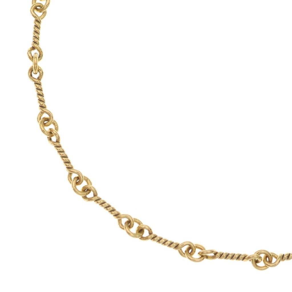 CHROME HEARTS(クロムハーツ) 22K NECKCHAIN T16 ツイストチェーンネックレス 16inch ゴールド BCA013