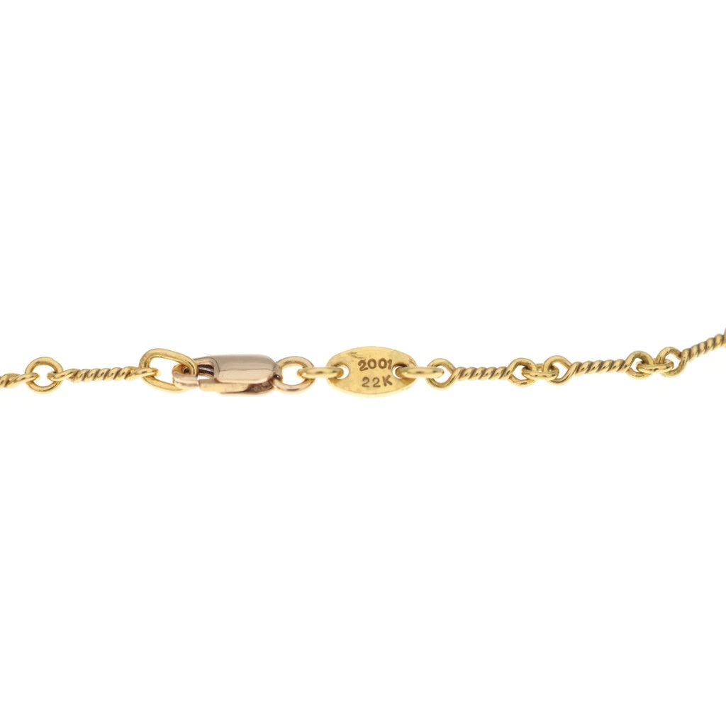CHROME HEARTS(クロムハーツ) 22K NECKCHAIN T16 ツイストチェーンネックレス 16inch ゴールド BCA013