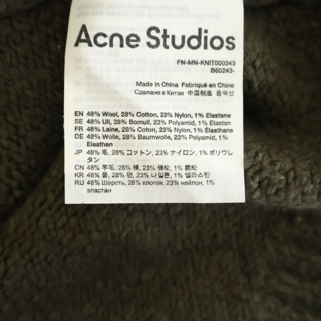 Acne Studios(アクネ ストゥディオズ) CREWNECK JUMBER クルーネック ジャンパー 長袖ニットセーター ブラウン B60382- FN-MN-KNIT000569 B60382
