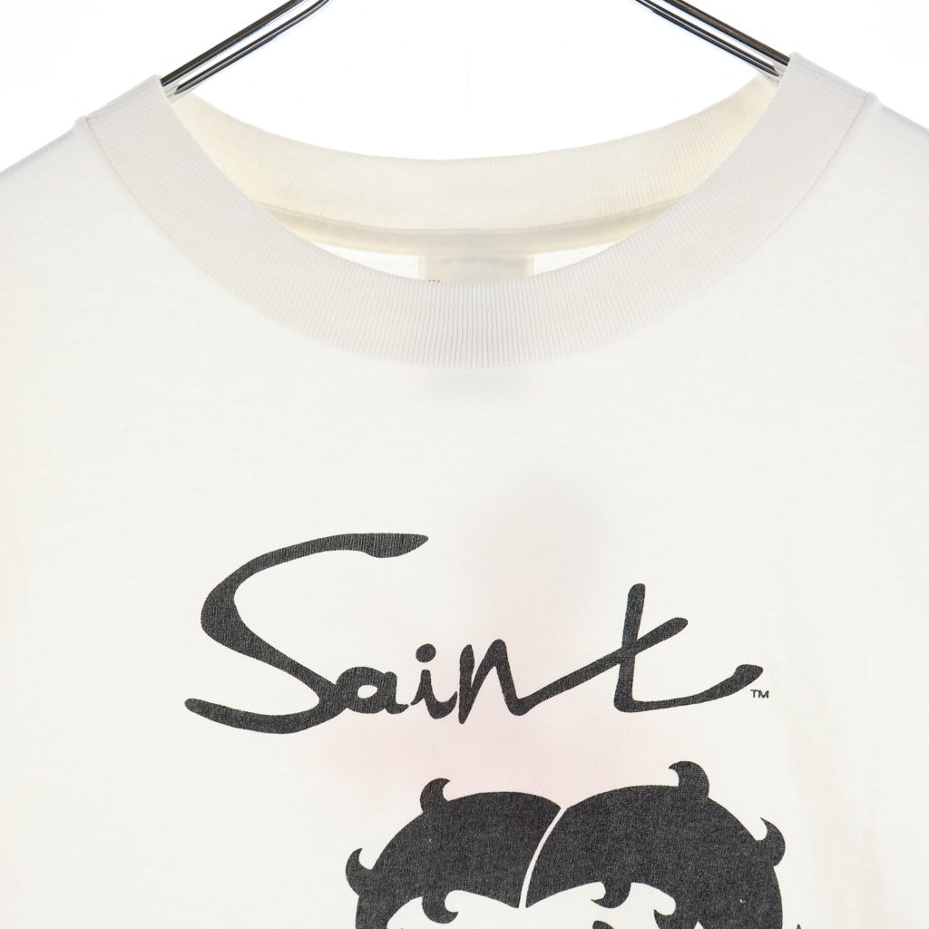 SAINT MICHAEL(セントマイケル) ×Betty Boop SS Tee ベティ・ブープ 両面プリント 半袖Tシャツ カットソー ホワイト SM-HR1-0000-C40 SM-HR!-0000-C40