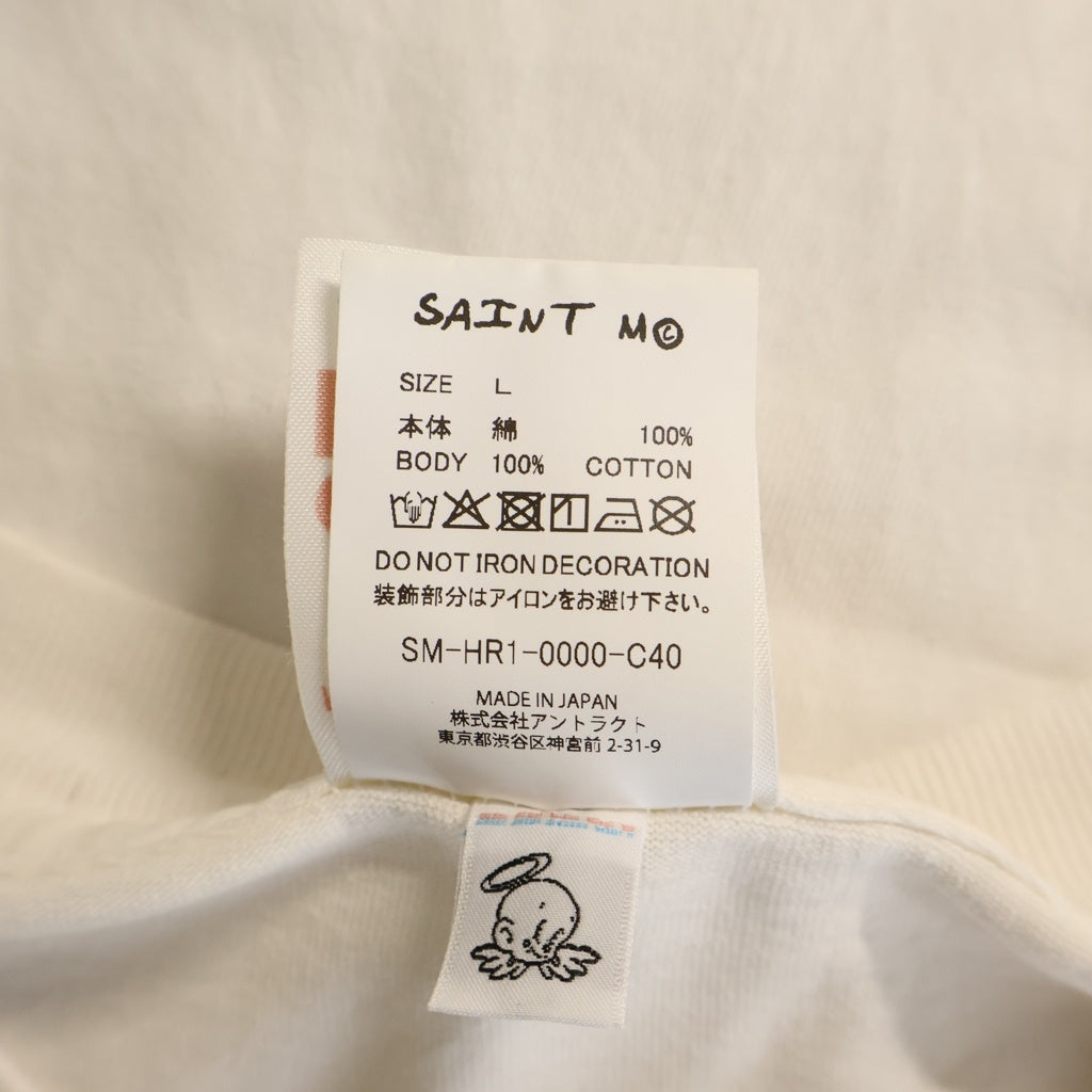 SAINT MICHAEL(セントマイケル) ×Betty Boop SS Tee ベティ・ブープ 両面プリント 半袖Tシャツ カットソー ホワイト SM-HR1-0000-C40 SM-HR!-0000-C40