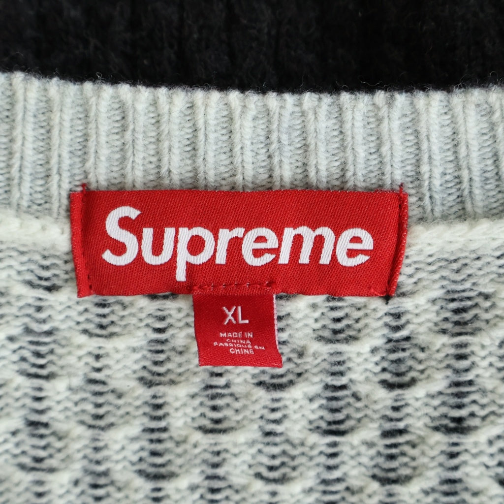 SUPREME(シュプリーム) 24AW ×Jane's Addiction Wool Cardigan ×ジェーンズアディクション バックプリント ウールカーディガン ブラック