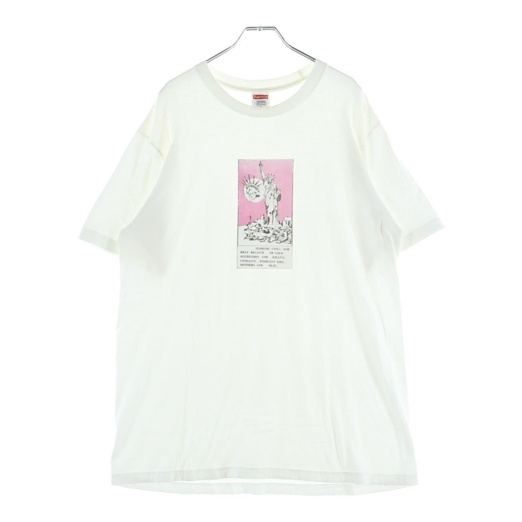SUPREME(シュプリーム) 24AW Liberty Tee フロントプリント リバティ クルーネック半袖Tシャツカットソー ホワイト