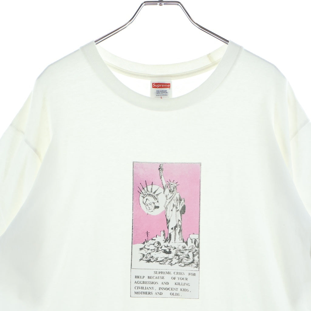 SUPREME(シュプリーム) 24AW Liberty Tee フロントプリント リバティ クルーネック半袖Tシャツカットソー ホワイト