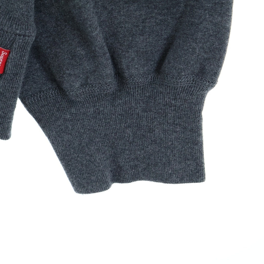 SUPREME(シュプリーム) フロントロゴ刺繍 プルオーバー フーディ スウェット グレー