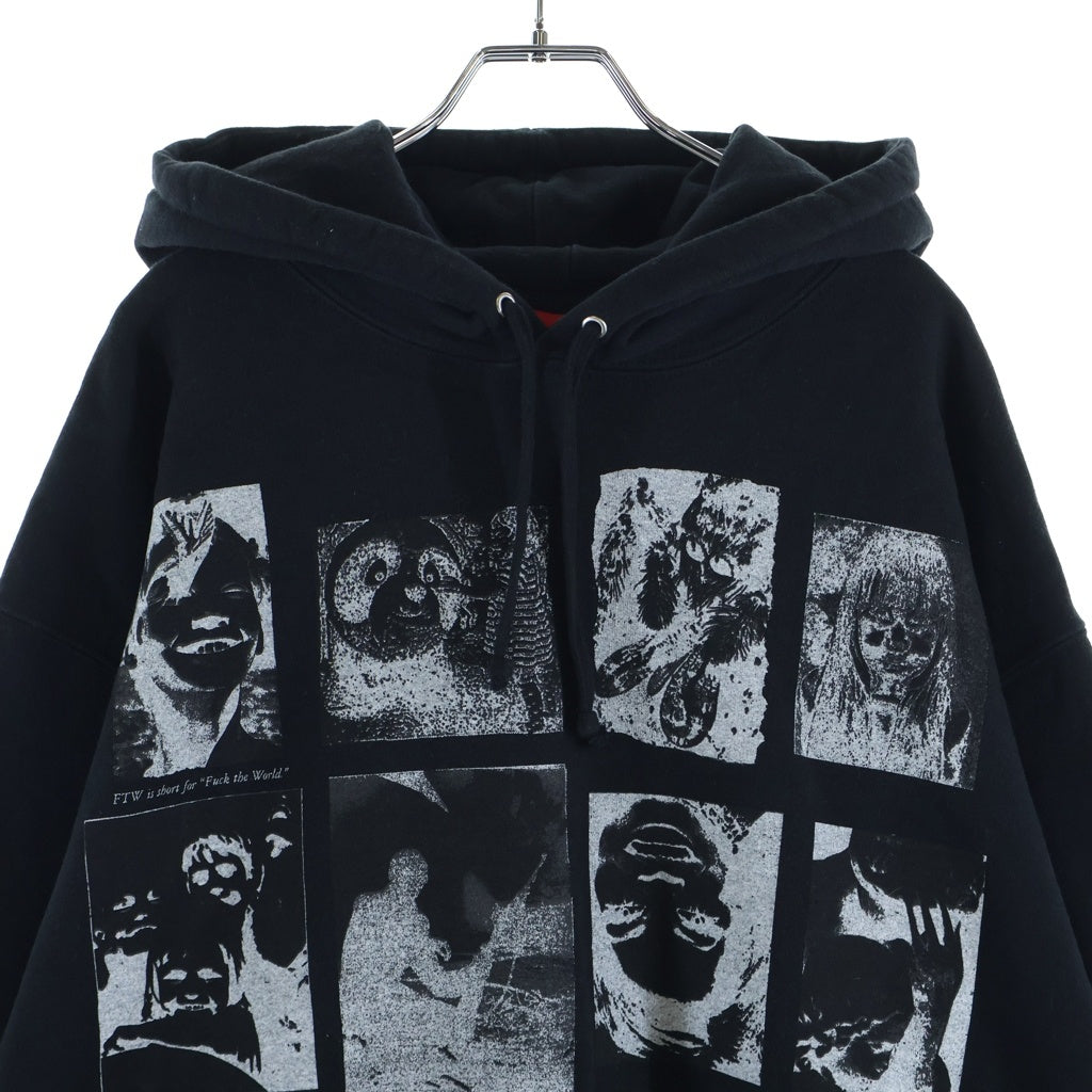 SUPREME(シュプリーム) 21AW Collage Grid Hooded Sweatshirt コラージュ グリッド プルオーバーフーデ スィウェット ブラック