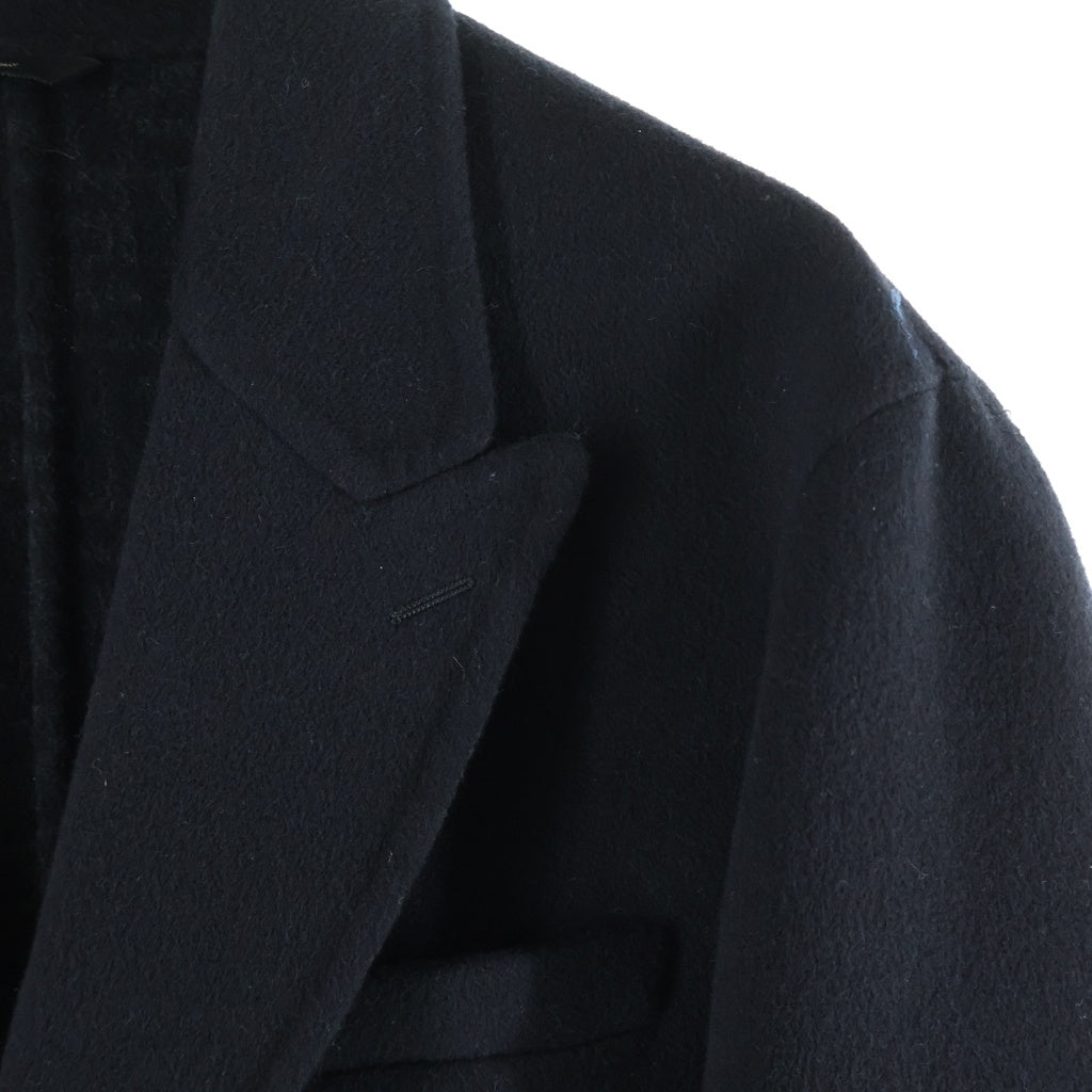 FENDI(フェンディ) ウール混 3つボタン ロングチェスターコート ブラック FF0770 AP0L