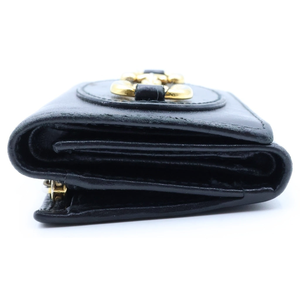 GUCCI(グッチ) ホースビット 1955 ミニウォレット 3つ折り財布 ブラック ブラック/ゴールド 644462 レディース